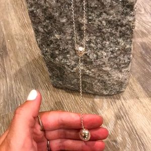 NWOT Yin and Yang lariat layering necklace